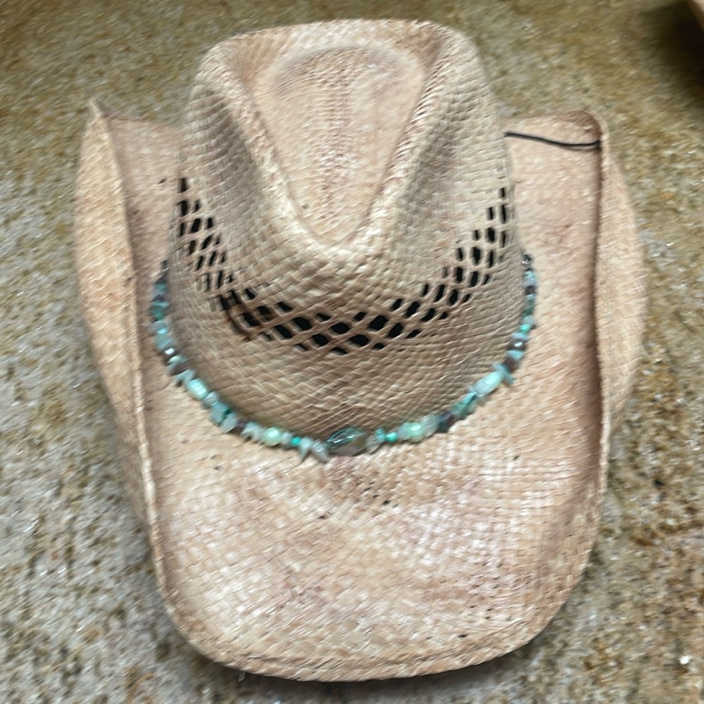 Ladies straw cowboy hat
